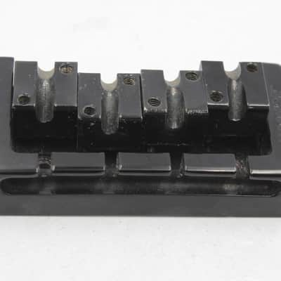 Vintage 1980s Kramer Forum II High-Mass 4-String Bass Bridge - Black, Made in Japan (ESP Era) with Screws image 8
