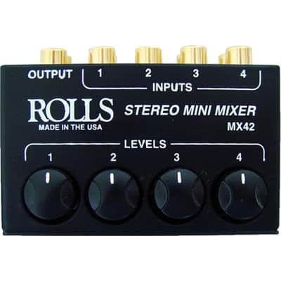 Rolls - MX42 - 4-Channel Passive Mini Stereo Mixer image 3
