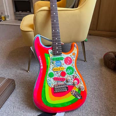 Fender Artist Series George Harrison Rocky Stratocaster 2022 - Sonic Blue / Custom Art image 8