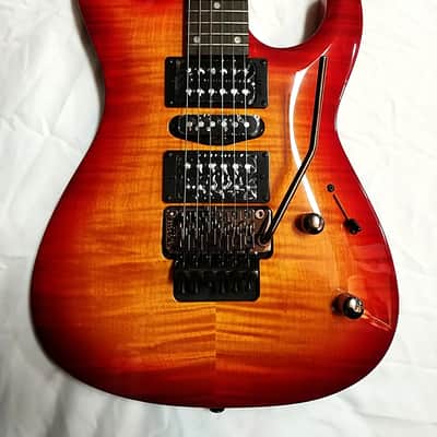 DEAN Custom 380 Floyd electric GUITAR new Trans Amber w/ Light CASE - Tremolo image 3