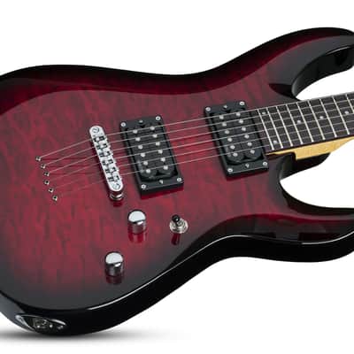 Schecter C-6 Plus Electric Guitar See-Thru Cherry Burst image 22