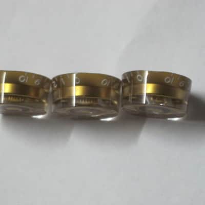 THREE used kind of relic'ed genuine Gibson GOLD SPEED KNOBS (ONLY 3 of the 4 knobs from PRSK-020 set are for sale) from 1990s image 6