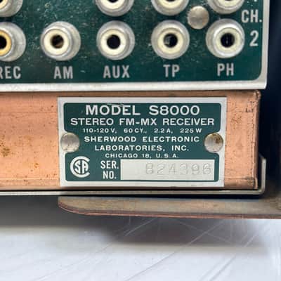 Vintage Sherwood S8000 FM Tube Receiver image 8
