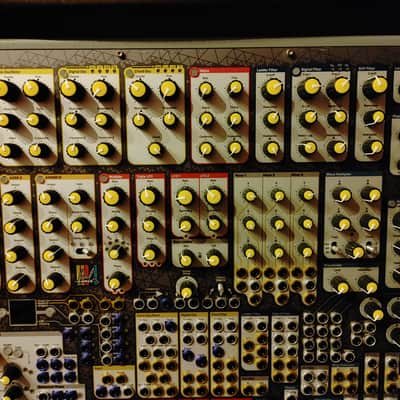 TINRS Fenix IV Modular Synth bamboo, stand, lots of cables image 4