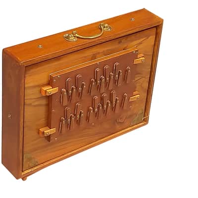 2 Octave Shruti Box Handmade Teak Wood Drone Instrument 440Hz With Gig Bag image 3