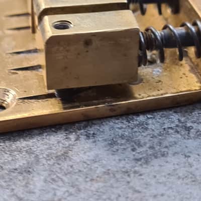 Vintage Mighty Mite Bass Bridge 1970s 1980s Kahler - Brass image 7