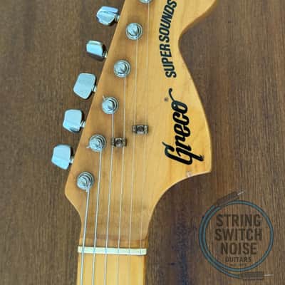 Greco Stratocaster Guitar, Black, MIJ, 1977, Super Sounds, SE450 image 9
