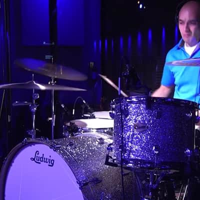 Ludwig Centennial Zep 4-Piece Shell Pack - Silver Sparkle image 10