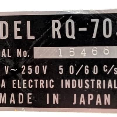 Japanese Made National Sound Monitor System Reel to Reel RQ-703Sb TESTED WORKING image 10