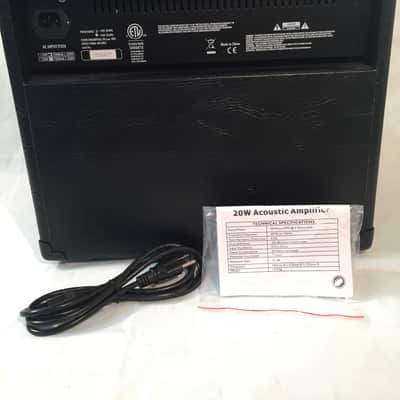 Crossroads 20 Watt RMS Acoustic Guitar Amplifier-8" Speaker-Overdrive/Reverb/Chorus image 3