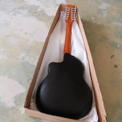 12 String Round Back Acoustic Electric Guitar in Red, 41 Inch, EQ image 3