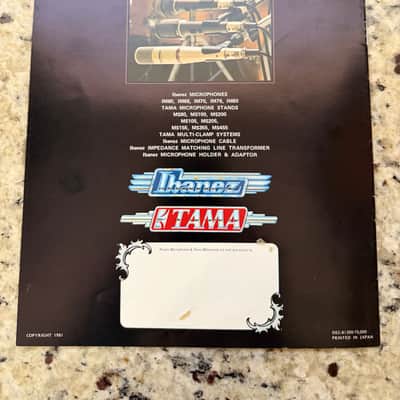 Ibanez Microphones and Tama Mike stands catalog brochure 1981 IM60 IM69 IM80 image 7