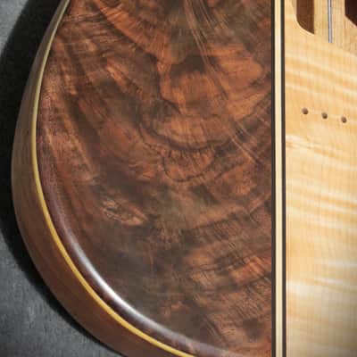 Babik Custom Telecaster Style body, Long board style, Walnut on wormy Butternut , Light weight, Handmade 2026 image 5