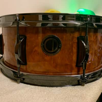 OCD Optimum Custom Drums 5.5x14 Birch/Mahogany shell Exotic Veneer High Gloss Finish Inde Throw Off image 4