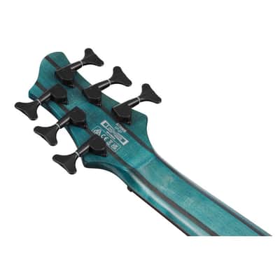 Ibanez BTB946 Standard 6-String Right-Handed Electric Bass Guitar with Rosewood Fretboard and Poplar Burl Top (Cosmic Blue Low Gloss) image 7