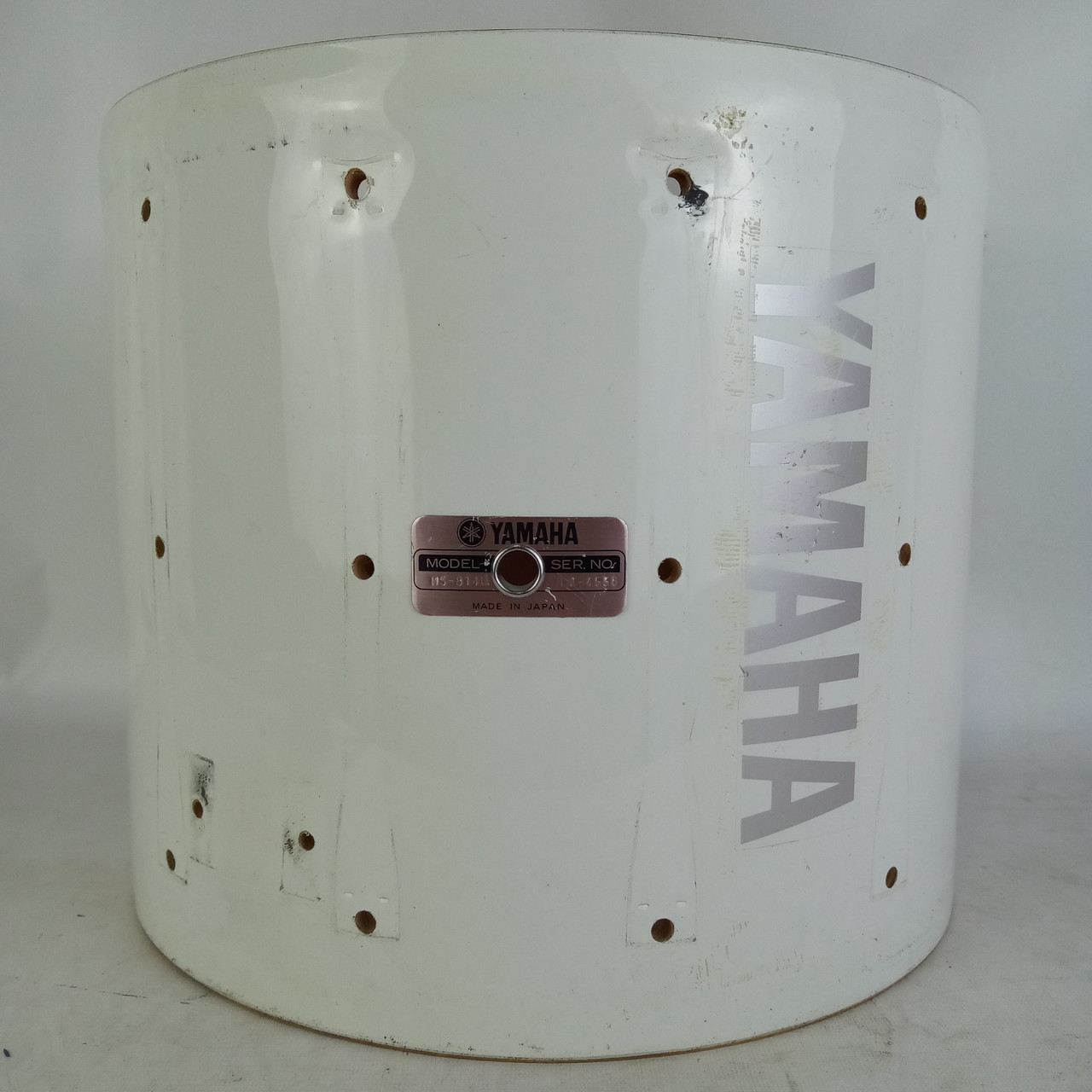Yamaha MS814U 12x14"8000 Tour Custom Marching Snare Drum Shell Piano White Japan — main photograph