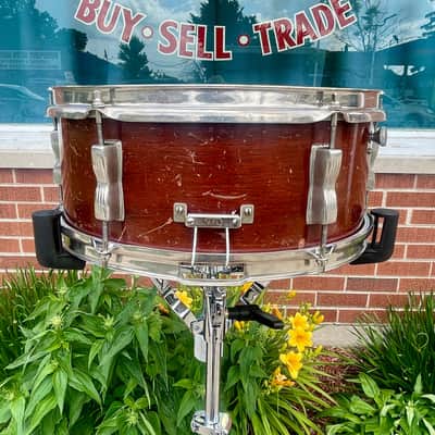 1957 WFL Ludwig 5.5x14 Model 491 Supreme Concert / Pioneer Snare Drum Mahogany image 8