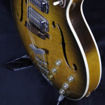 1960's Harmony H75 USA Made Vintage Maple Hollow-Body w/DeArmond & HSC image 5