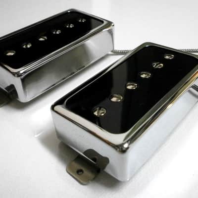 Humbucker Sized P90 Pickups SET Hand Wound PAF Size Single Coil Q Bridge Neck by Q pickups image 4