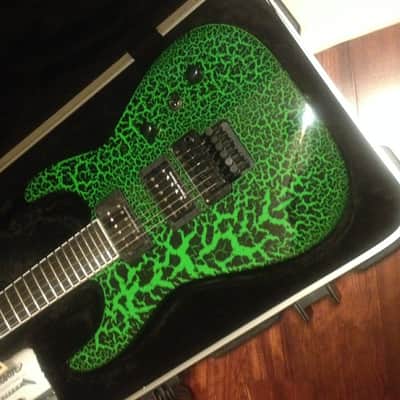 Jackson USA Custom Shop Limited Edition Soloist 2017 Black Green Crackle Hardshell Case Included image 1