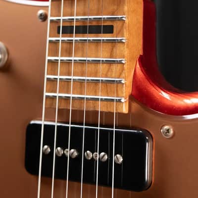 Novo Custom Shop Serus J Medium Distress Electric Guitar - Candy Apple Red with Gig Bag image 12
