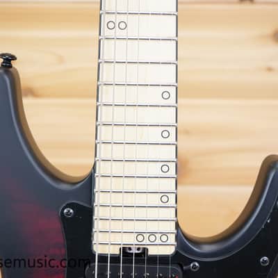 Schecter Miles Dimitri Baker-7 FR - Crimson Red Burst Satin image 3