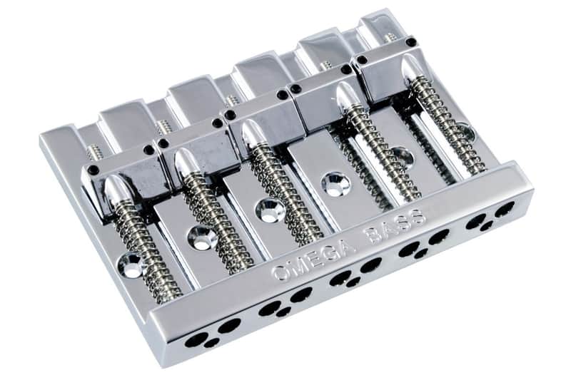 MINT Omega 5 STRING Badass Bass Style Bridge fr Fender P Jazz Chrome BB-3360-010 image 1