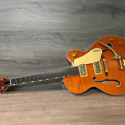Gretsch G6120TM Tiger Maple Orange Hollow Body Electric Guitar 2006 #2692 image 10