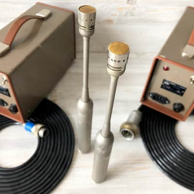 1969 Matched Pair Of AKG C28/C30A Nuvistor Tube Mics w/AKG CK28 Capsule & AKG N12 PSU image 6