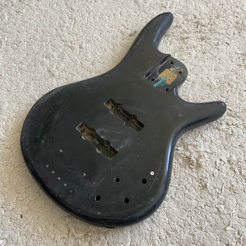 Black Electric Bass DIY Project Basswood Body image 1