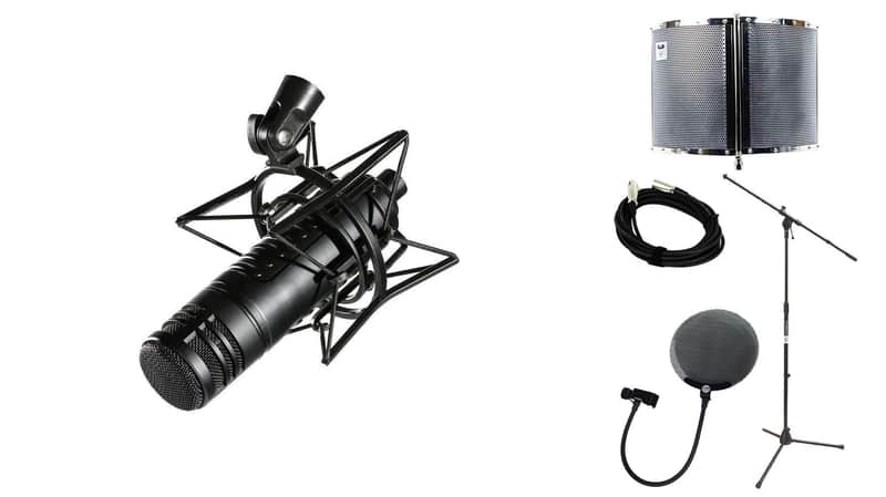 ART D7 w/ 20-foot XLR Cable & Pop Filter & Stand & Acoustic Shield Bundle image 1