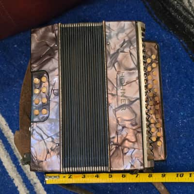 Vintage Hohner Liliput Club Diatonic Button Accordion Bb/Eb - A=440 Pitch - Mint Bellows w/ Original Case image 9