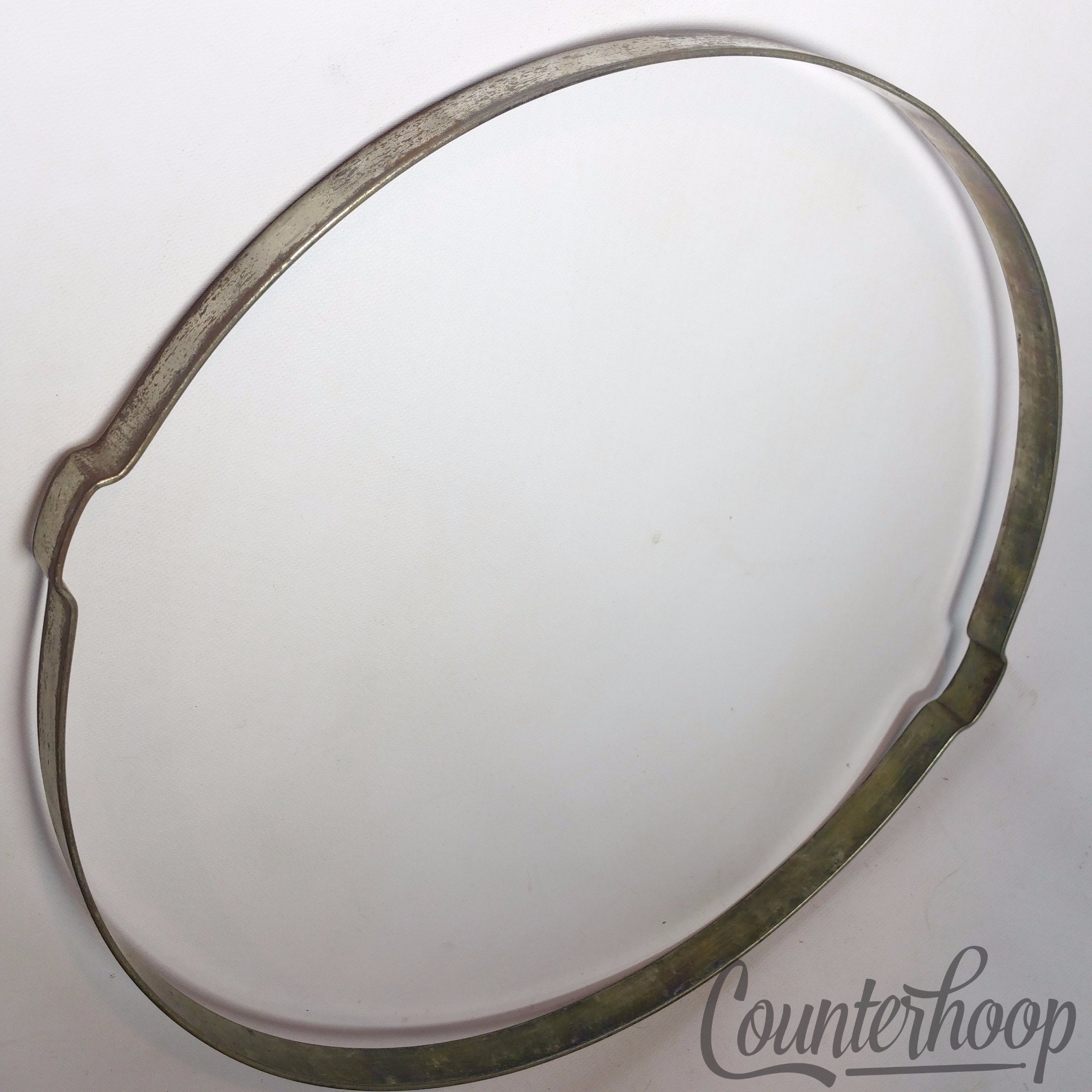 Leedy 13 7/8" Snare-Side Resonant Drum Rim/Hoop Nickel Vintage 10s Stick-Chopper — main photograph