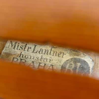 Antique violin. Bohuslav Lanter. Bohuslav Lantner 1910 - Natural Varnish image 11