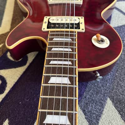 2012 Edwards by ESP E-LP-125SD/QM Les Paul - Black Cherry image 2