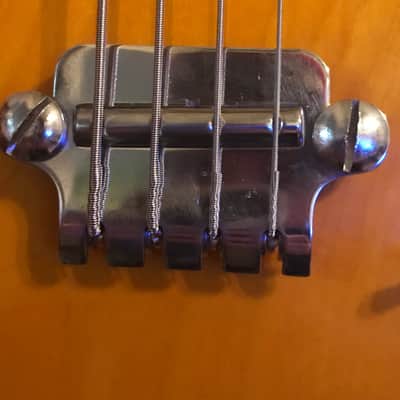 Vintage Ventura  Semi-hollow body bass guitar 335 copy 60’s-70’s Sunburst image 6