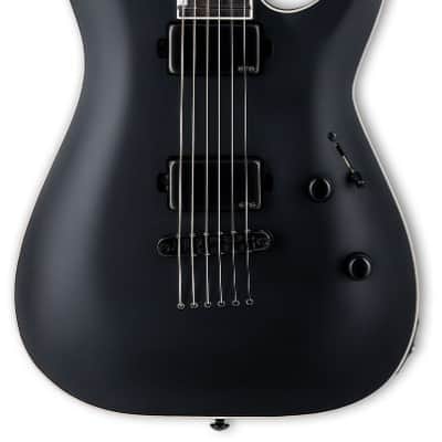 ESP LTD MH-1000 Baritone Electric Guitar. Black Satin image 2