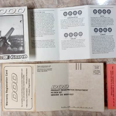 DOD FX101 Grind Rectifying Overdrive [NOS - New Old Stock Complete] 1996 - 1998 - Grey Silver Black Airbrush and Red image 3