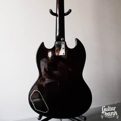 Rare vintage Japan Gibbon SG Bass copy EB 0 1975 Brown image 5