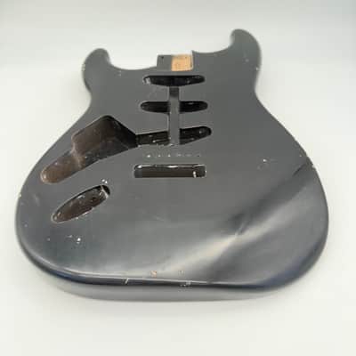 MJT Stratocaster Relic Body Alder Nitro Lefty Black mjt6668 image 5