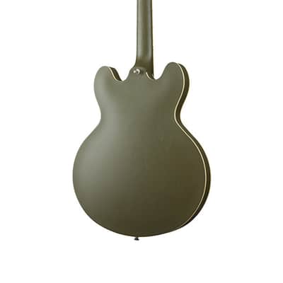 Epiphone Casino Worn Hollowbody Electric Guitar - Worn Olive Drab image 3