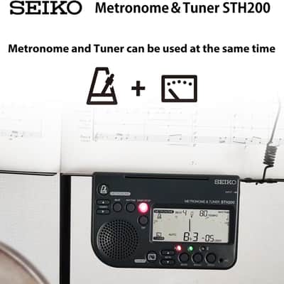 Seiko STH200B tuner and metronome *Can be used at the same time* guitar bass image 3