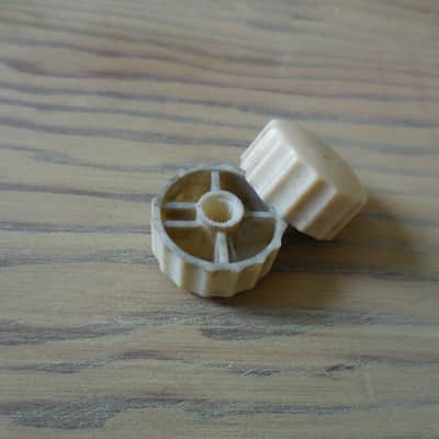 Kay Knobs 1940's-1950's Cream fluted knobs. Pair- Vintage looking af image 3