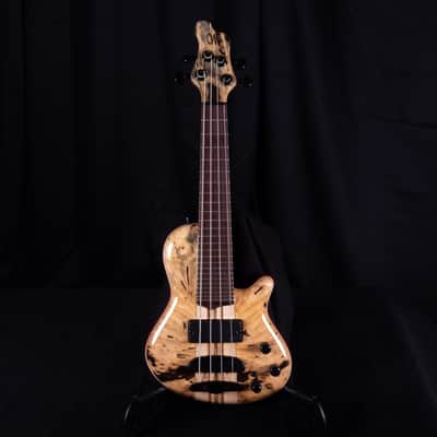 Mayones Cali 4 Bass Purpleheart Body with Buckeye Burl Top Rosewood Board W Case image 2