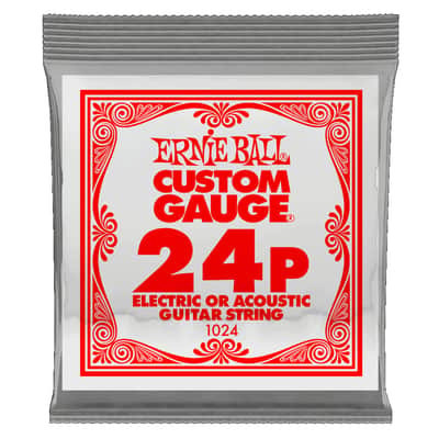 Ernie Ball Plain Steel .024" -- 6 Pack image 1