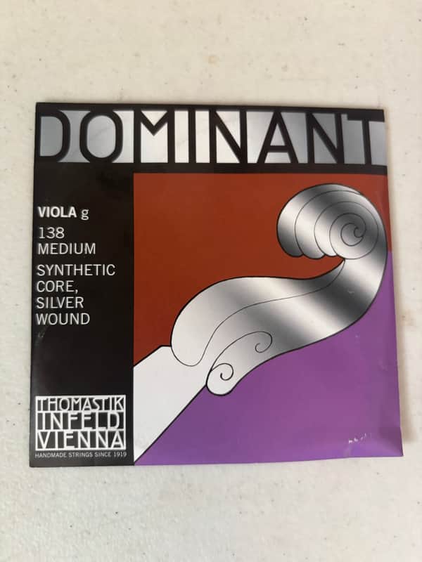 Dominant Viola g 138 Medium Synthetic Core, Silver Wound String image 1