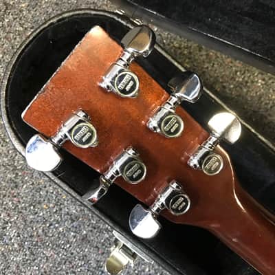 Yamaha FG-345 acoustic dreadnought guitar 1970s made in Taiwan with vintage hard case image 16