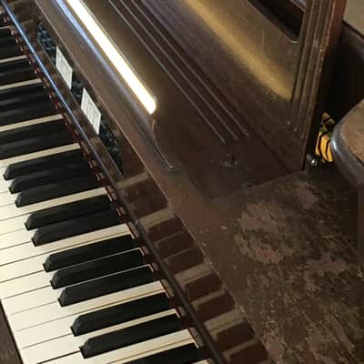 1954 Vintage Janssen Made in USA Lowrey Organo Model Acoustic Upright Piano Only (No Organo) image 11