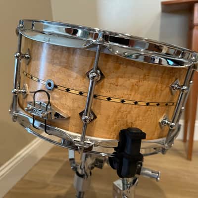 2012 Signed Craviotto 13 X 6 BIRDSEYE MAPLE W/Inlay image 5