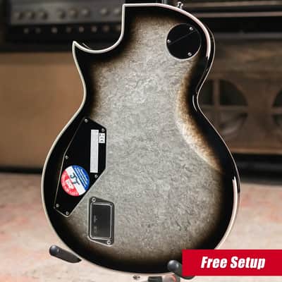 ESP Custom Shop Original Series Eclipse Electric Guitar - Silver Liquid Metal Burst with Hardshell Case image 2